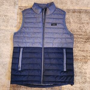 Simply Southern Men’s Puffer Vest Size Small Blue Two-Tone Lightweight
